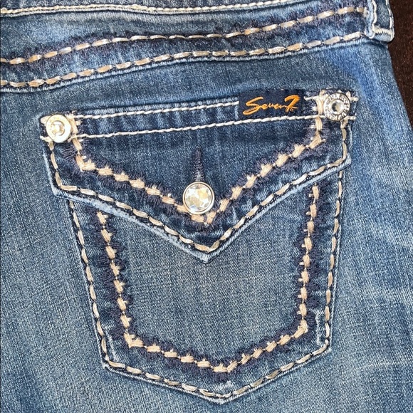 Seven Jeans Bootcut 8 Women's Blue Jeans.  32.5" Inseam10" Rise17.5" Leg Opening - Picture 6 of 9